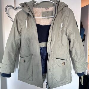 Children's Khaki Hooded Puffer Jacket